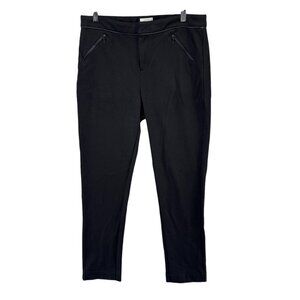 Tyler Boe Pants Womens Black Zip Pockets Tapered Leg Stretch Size 10